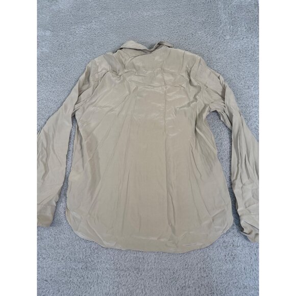 Banana Republic Womens S Silk Beige Button-Up Shirt Blouse Office - Picture 14 of 14